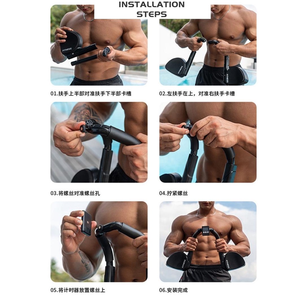Original Plank Trainer Core Training with Timer Adjustable Abdominal ...