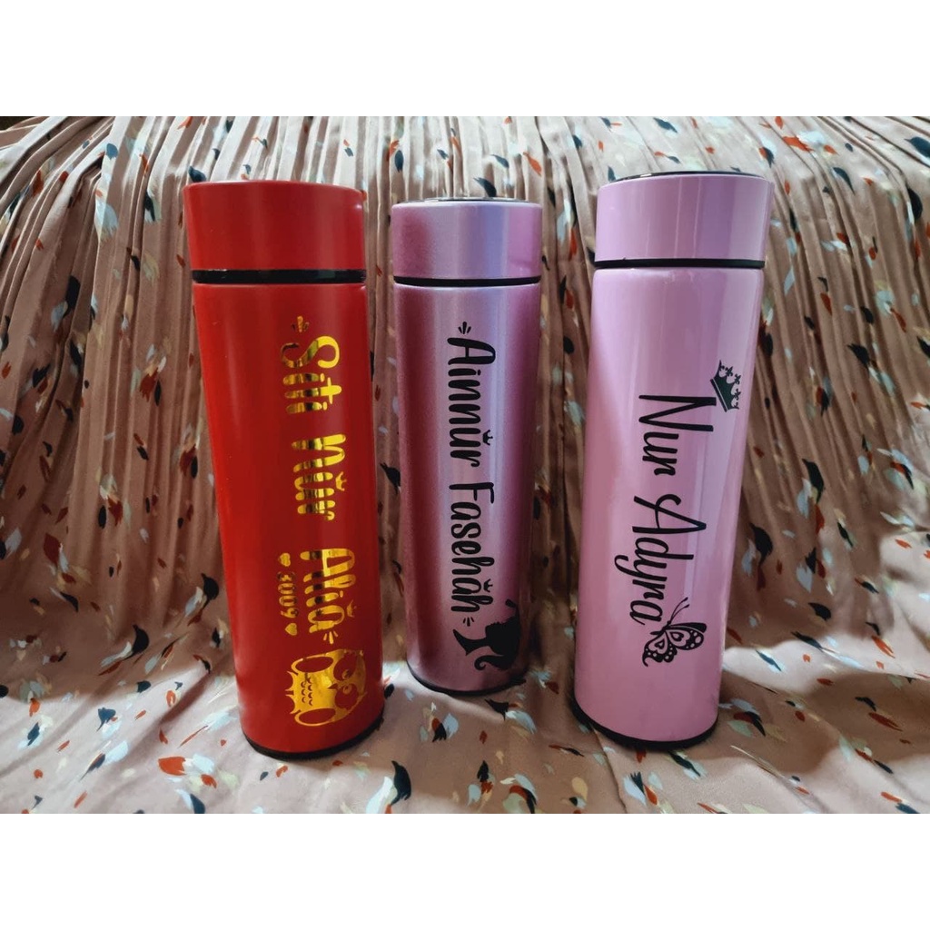 Thermos with LED Temperature (Custom Name) Shopee Malaysia