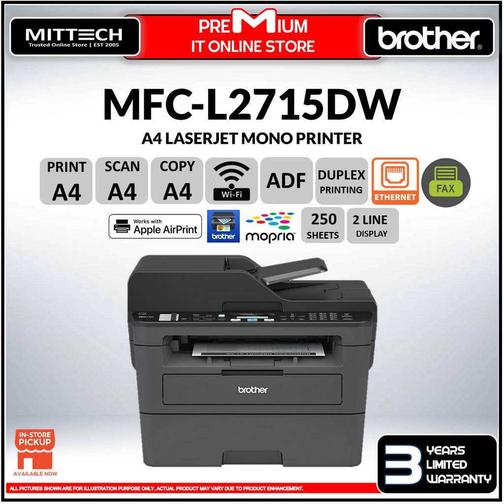 Brother MFC-L2715DW All in One Wireless Mono Laser Printer | Auto 2 ...