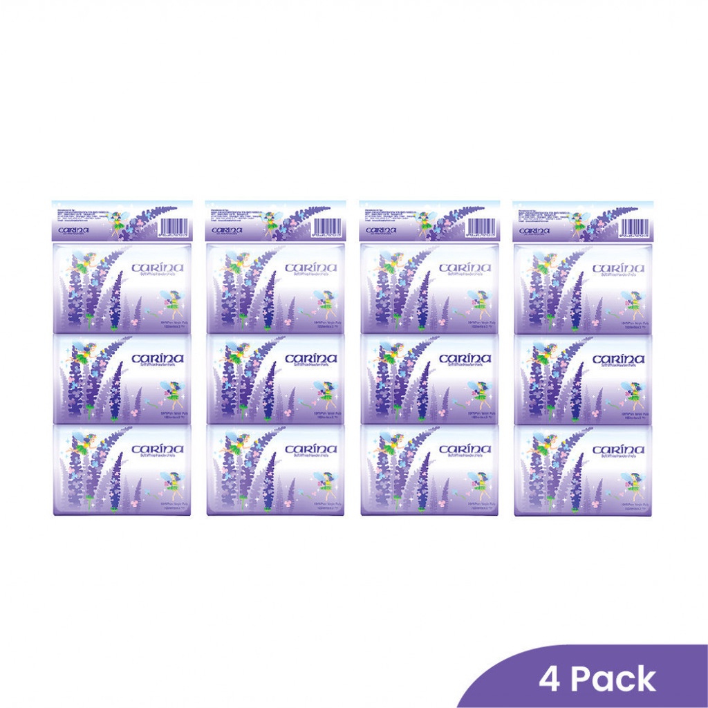 4 packs - Carina Wallet Tissue 6 IN 1 (3PLY X 10SHEETS X 6 PACKETS ...