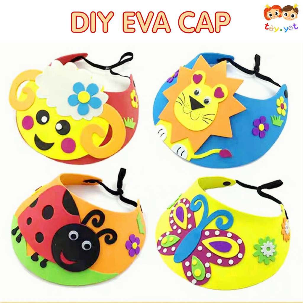 Kids Children DIY EVA Form Birthday Hat Cap Goodies Gift Present Art ...