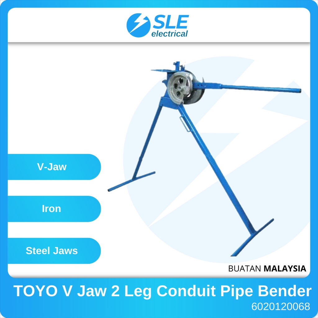 SLE TOYO 3/41 1/4in V Jaw 2 Leg Conduit Pipe Bender 2 With 3/4" And 1