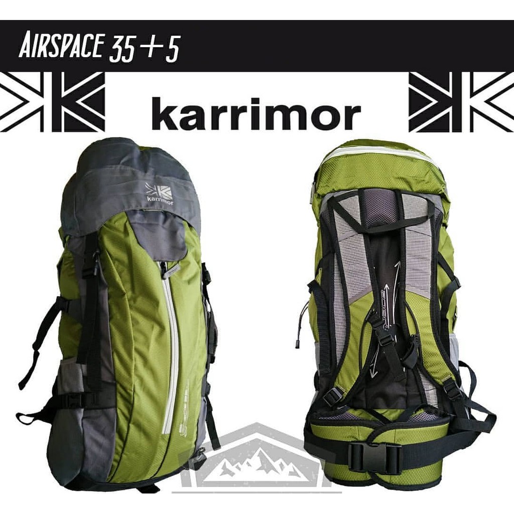 Karrimor Airspace 35 + 5 Black _Double Stitching Double Span with Rain  Cover & Steel Support | Shopee Malaysia