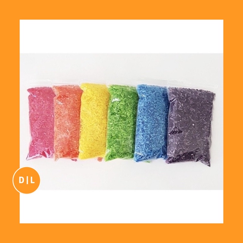 Montessori Rice sensory Color / colorful Rice sensory toy 100gr 200gr ...