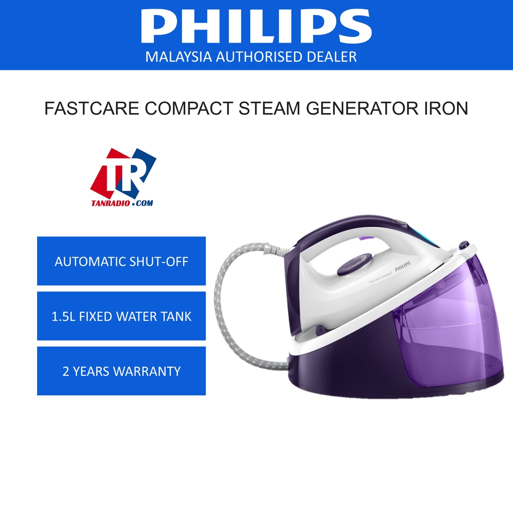 PHILIPS Fastcare Compact Steam Generator Iron GC6740/36 | Shopee Malaysia