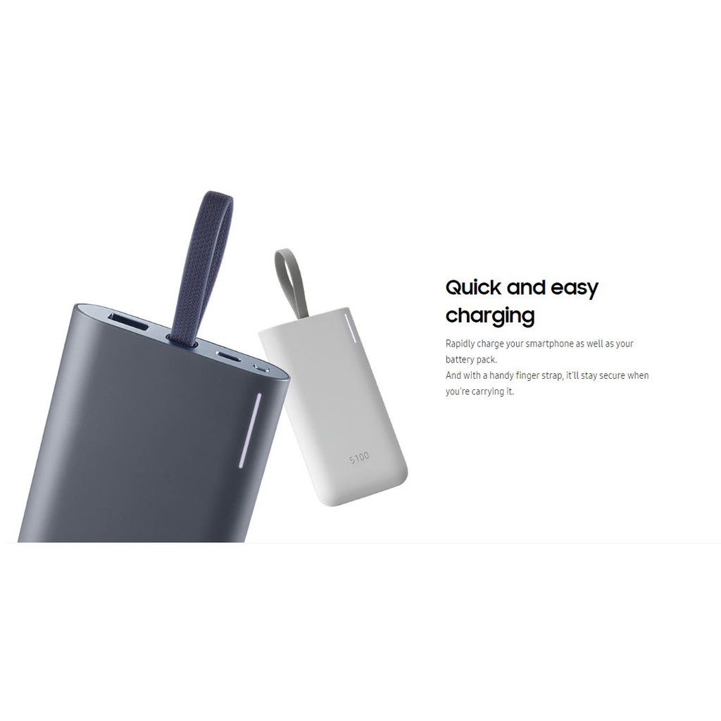 Samsung Battery Pack (Fast Charge, 5100mAh) Powerbank EBPG950 (Grey