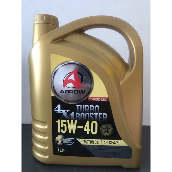 ARROW 4X4 TURBO BOOSTER SYNTHETIC BLEND 15W40 API CI-4/SL 7L | Shopee ...