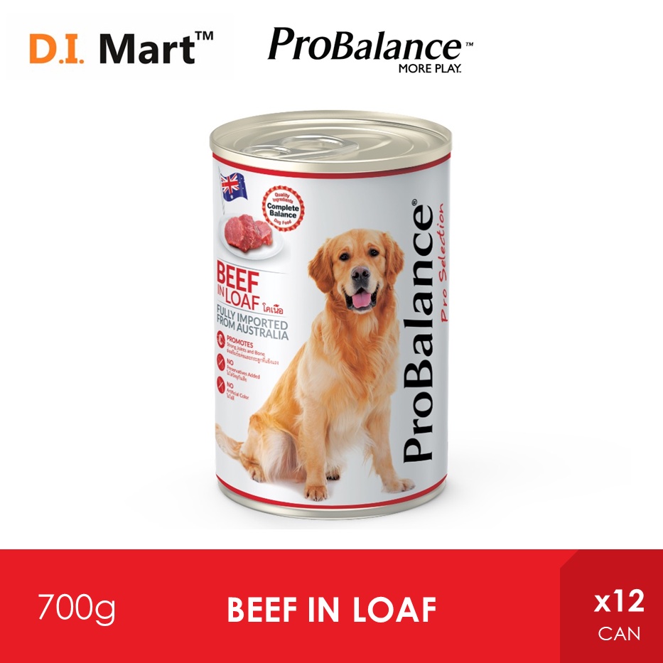 ProBalance Pro Selection Adult Wet Dog Food - Beef (700g x 12 Cans ...