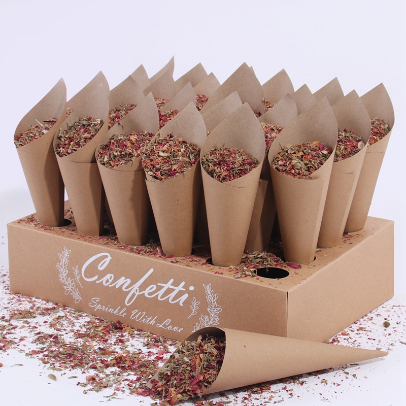 Party Confetti Cone Holder Box Confetti For Gift Box Wedding Stand Tray