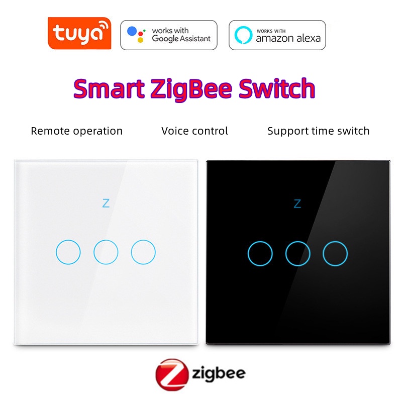 LiLigood Tuya Zigbee Smart Touch Switch Light No Neutral Wire No ...