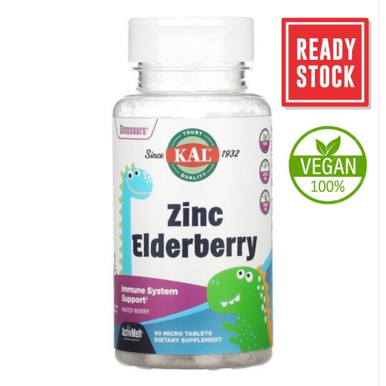 Kids Zinc with Elderberry 90tablet KAL Shopee Malaysia