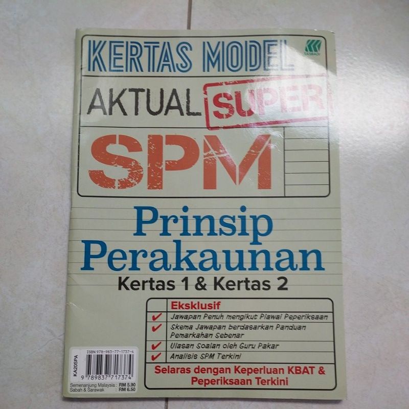 Kertas Model Prinsip Perakaunan K1&k2 | Shopee Malaysia