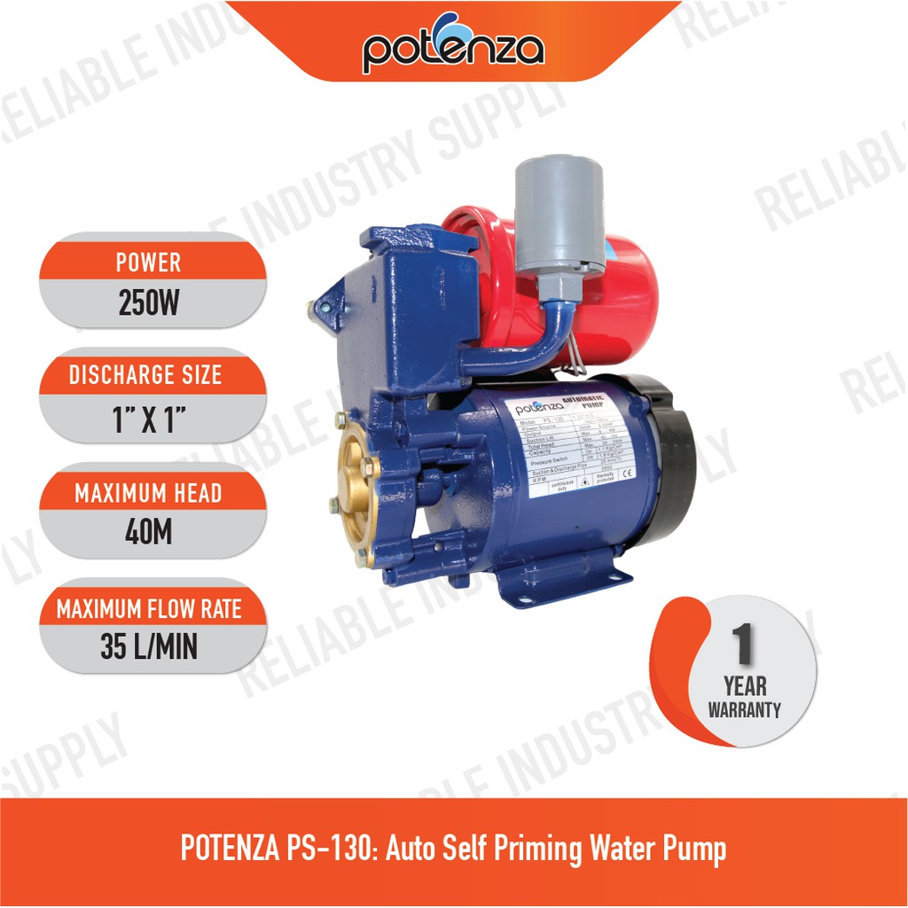 POTENZA PS 130 Auto Self Priming Water Pump Pam Air 1x1