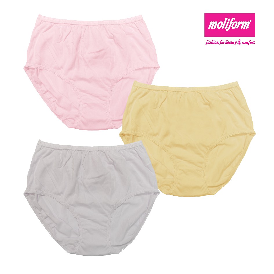 Moliform Full Mama Cotton Panties - 8009/XL (3 Pcs/Pack) | Shopee Malaysia