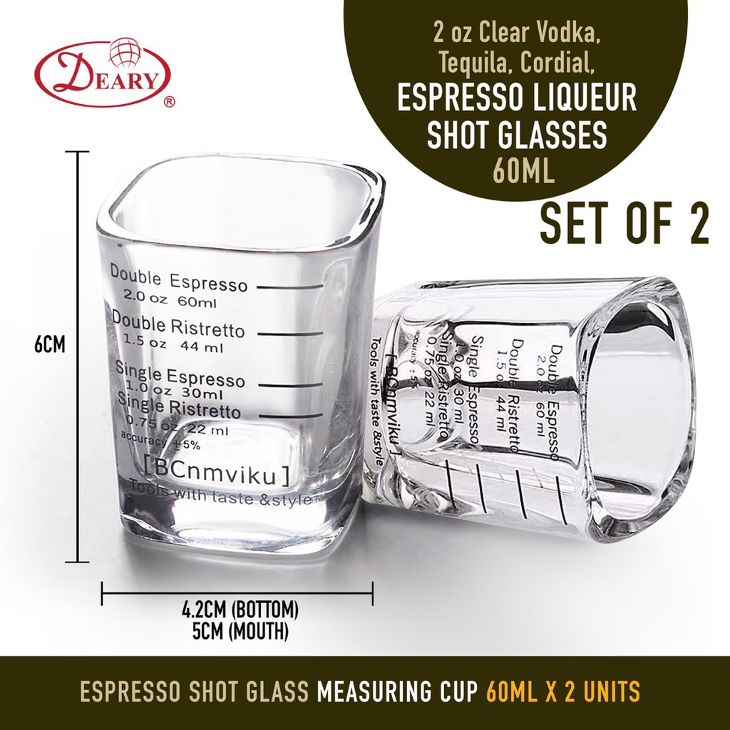 12 Pieces Espresso Shot Glass Measuring Cup Glass with Shot Line