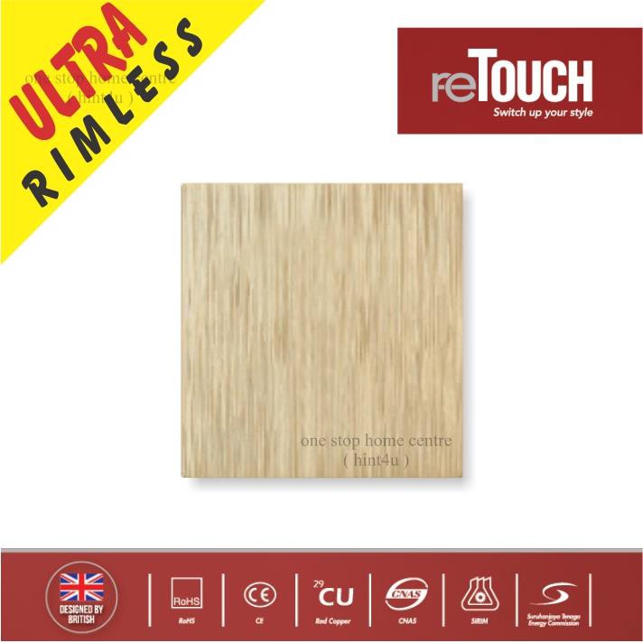 ReTouch ULTRA RIMLESS 1 Gang Blank Plate (Textured Gold / M000G ...