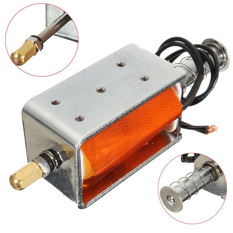 DC 12V 35mm Hub Magnetspule – Kleiner Elektromagnet Mit Federrückstellung, 8A, 64x32x38mm – Für Automaten, Mechanische Geräte & Mehr