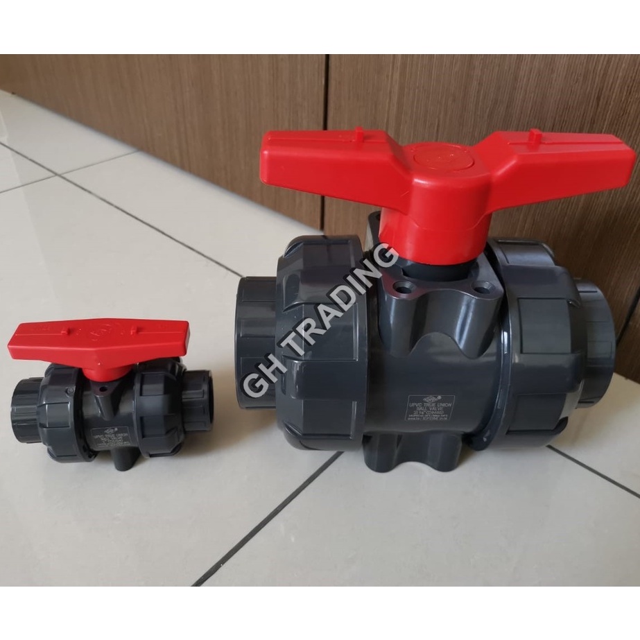 Double union deals ball valve pvc