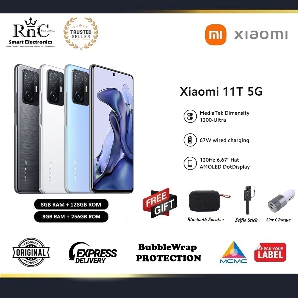 Xiaomi 11T 5G Smartphones | 8GB RAM+128GB ROM/ 8GB RAM + 256GB ROM