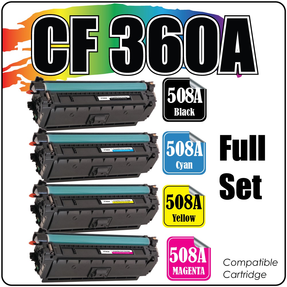 Compatible HP 508A CF360A CF361A CF362A CF363A CF 360A LaserJet ...