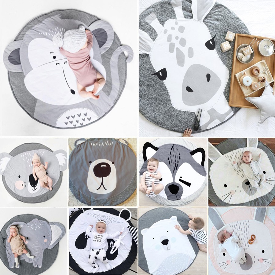 Newborn Baby Play Mat Kids Cotton Playmat Crawling Gym Mat Soft