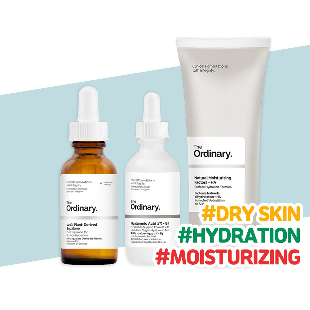 The Ordinary Hydration Bundle / 100 PlantDerived Squalane/ Hyaluronic