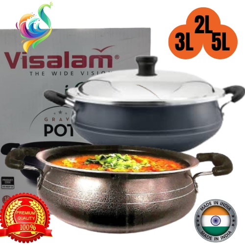 [Made in India] VISALAM I-Class Non Stick Gravy Pot Curry Pot With ...