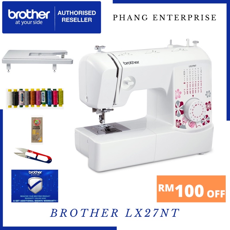 Brother LX27NT portable sewing machine💝Ready stock Mesin Jahit Shopee