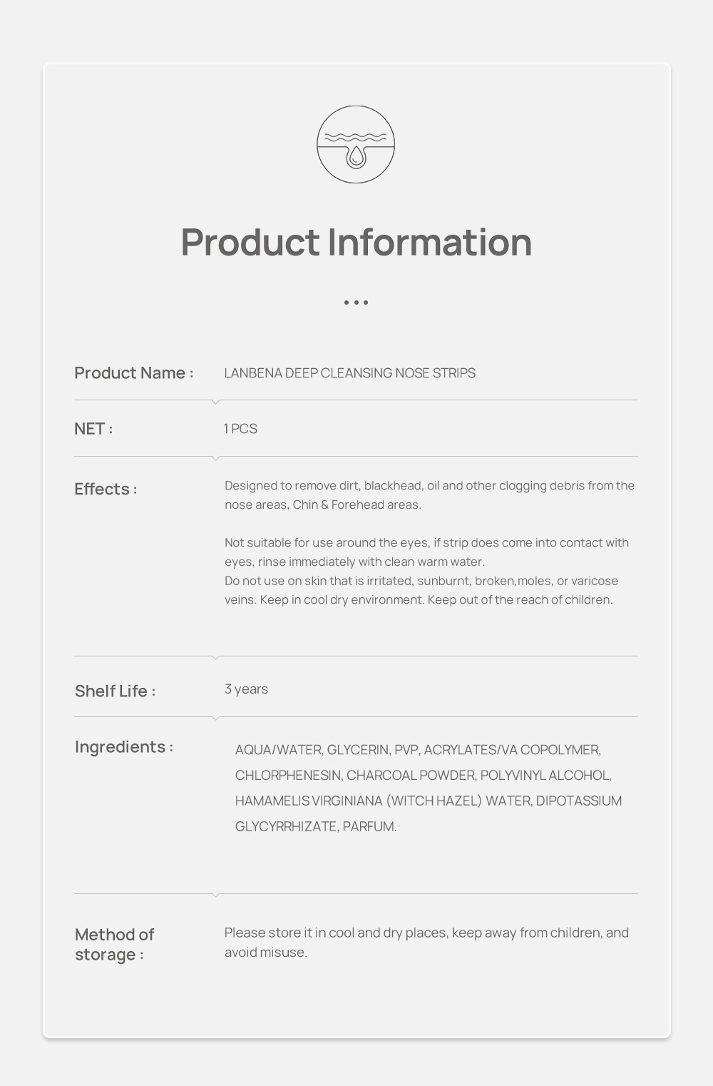 LANBENA Aloe Blackhead Remover Nose Pore Strips Deep Cleansing Nose Mask 1PCS Shopee Malaysia