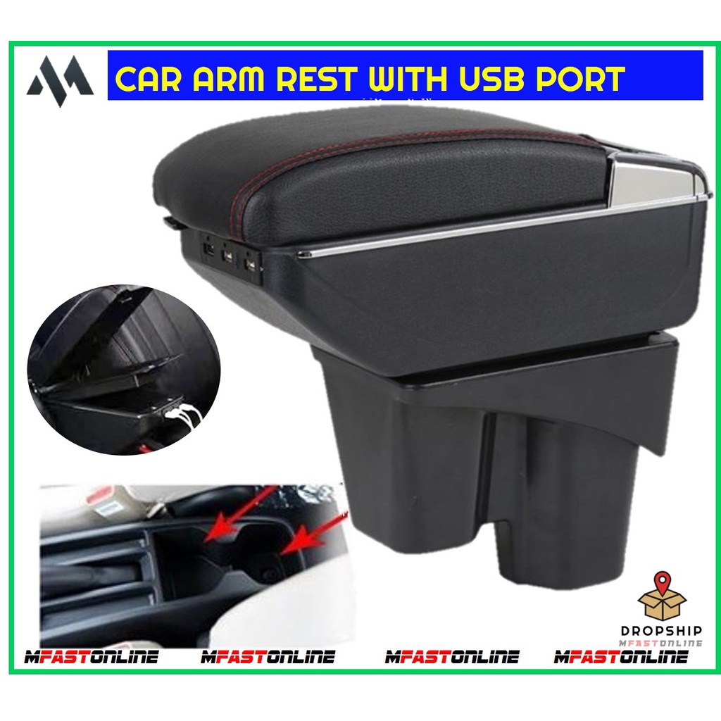 ARM REST WITH USB PORT HONDA /TOYOTA /PROTON /PERODUA CAR VIOS, AXIA
