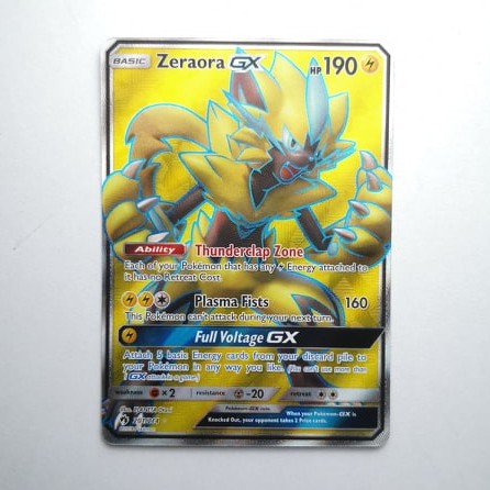Card Zeraora-GX 201/214 da coleção Lost Thunder