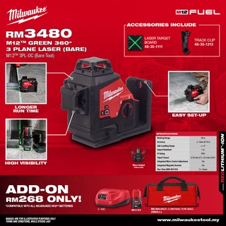 Milwaukee m12 3pl laser hot sale