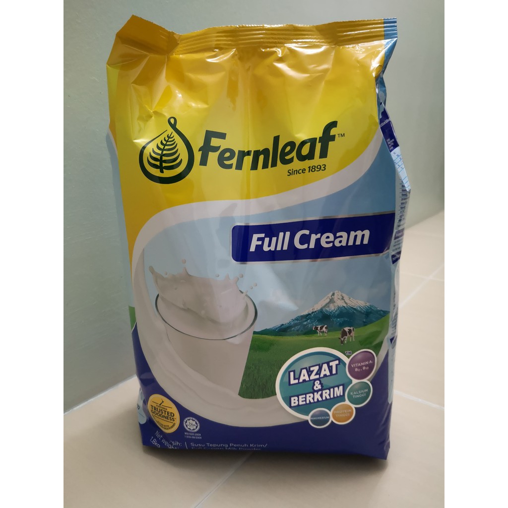 Fernleaf Full Cream Milk Powder 1.8kg Shopee Malaysia