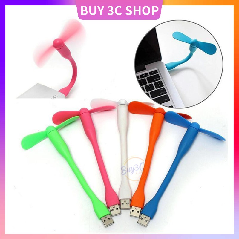 Portable Flexible Mini USB Fan With LED Night Light – Plug Into Power Bank, Computer, Laptop
