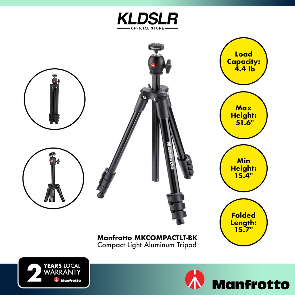 Manfrotto MKCOMPACTLT-BK Compact Light MKCOMPACTADV-BK Compact