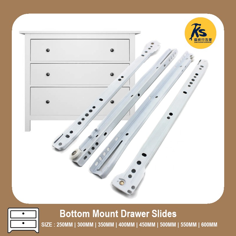 Bottom Mount Drawer Slides ( 250MM 300 MM 350MM 400MM 450MM