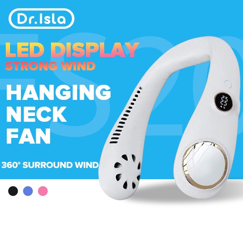 [Ready Stock] 6000mAh leafless silent hanging neck fan mini fan usb