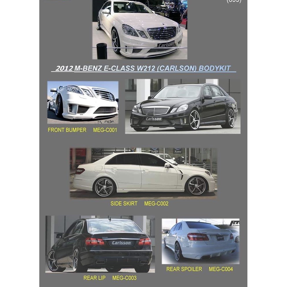 Mercedes Benz w212 prefacelift 2009 2010 2011 2012 carlsson Bodykit ...