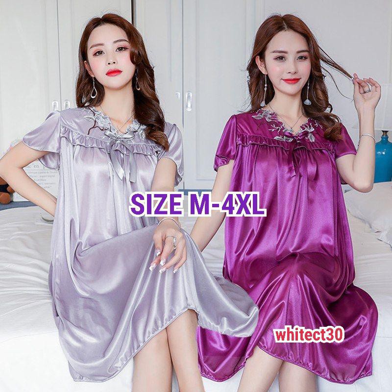 🆕️Size (M-4XL) Baju Tidur Seksi Nipis Pajamas Female Summer