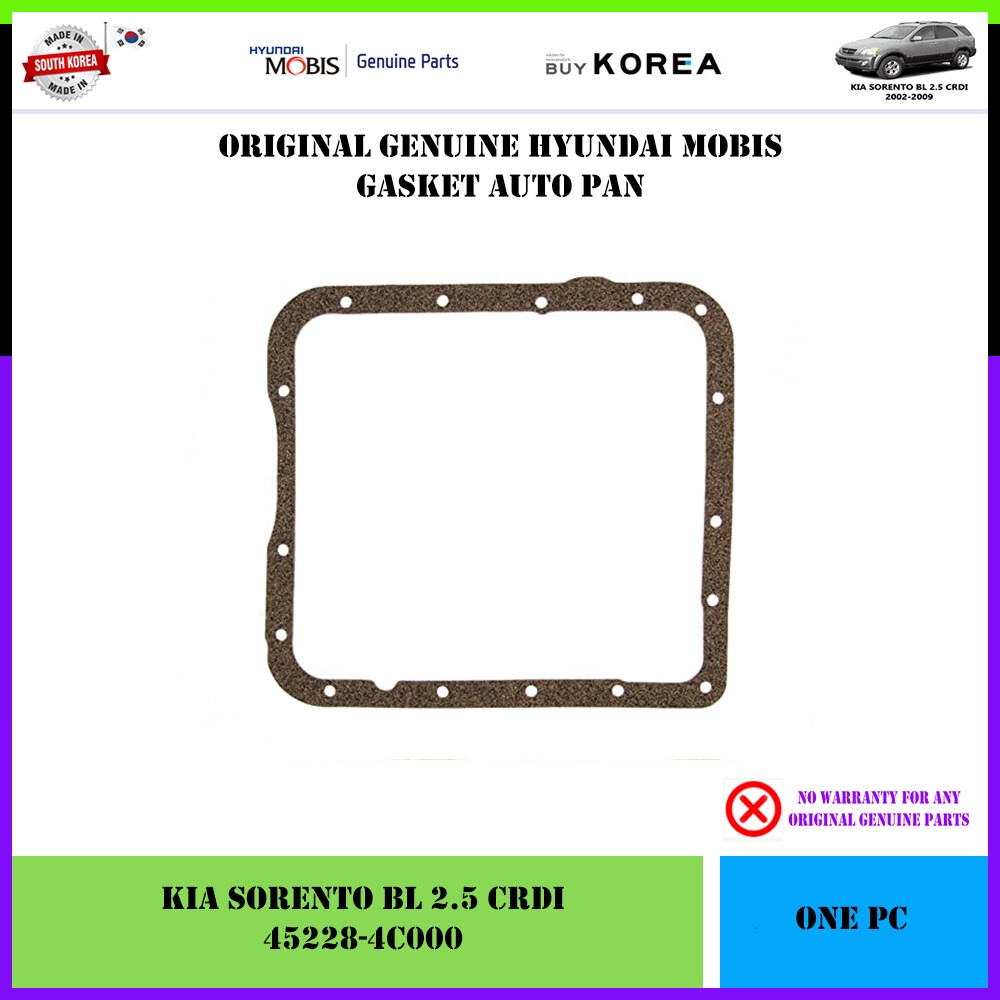 Kia Sorento BL 2.5 Genuine Hyundai Mobis Auto Pan Gasket (45228-4C000 ...