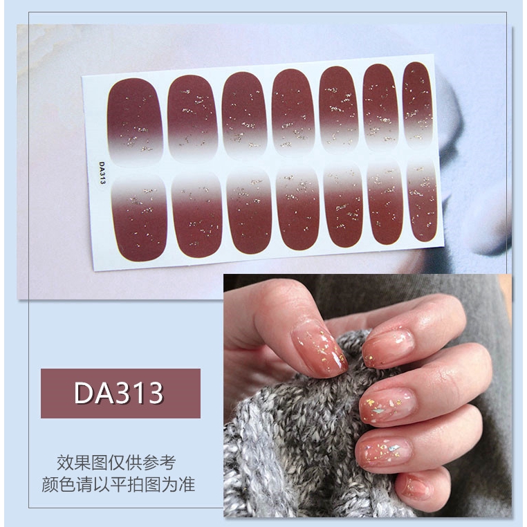 DA 3D Finger Nail Sticker Self-adhesive Back Glue Waterproof Nail Art ...