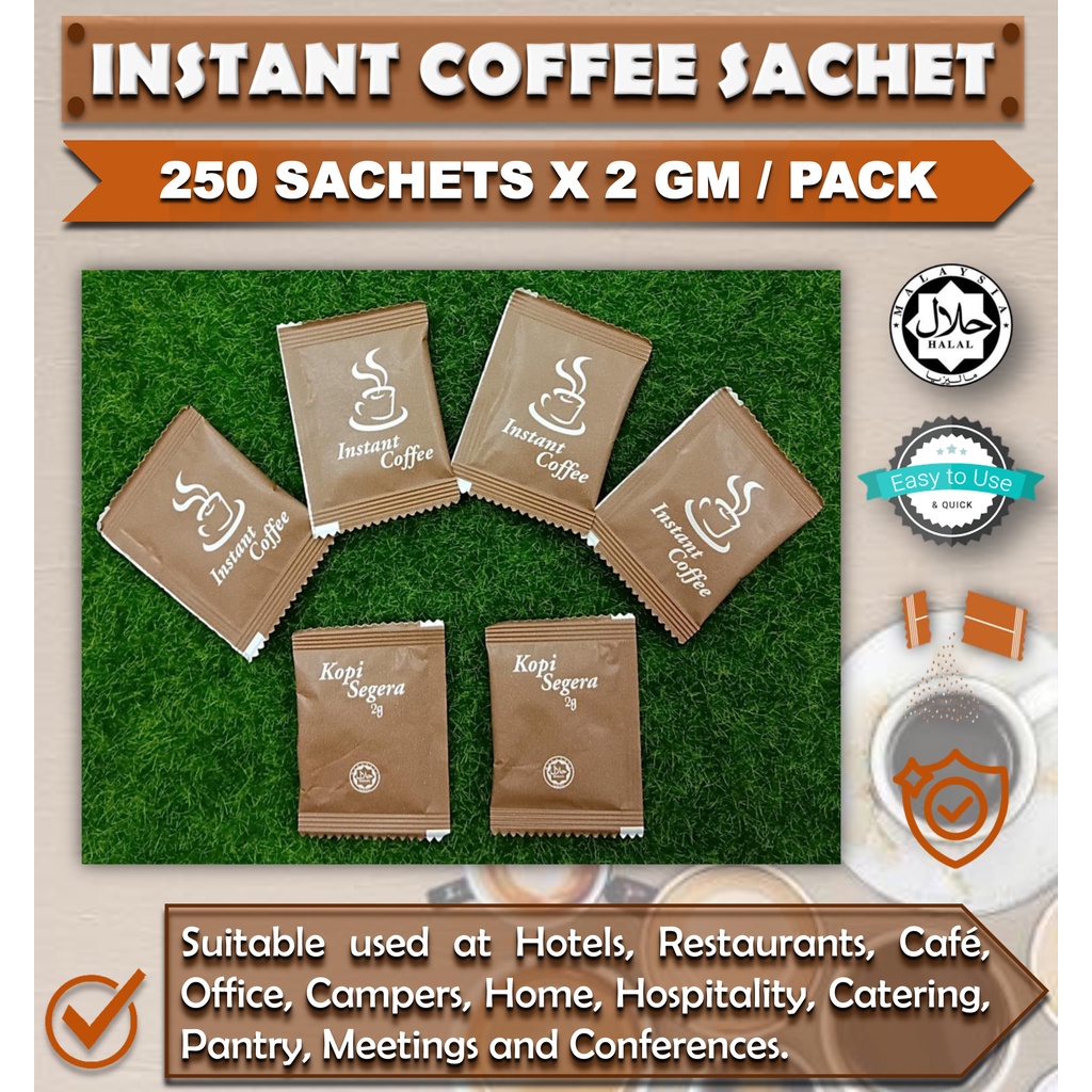 Instant Coffee Sachet (2gm X 250 Sachet) / HALAL Logo /Individual Packing Shopee Malaysia