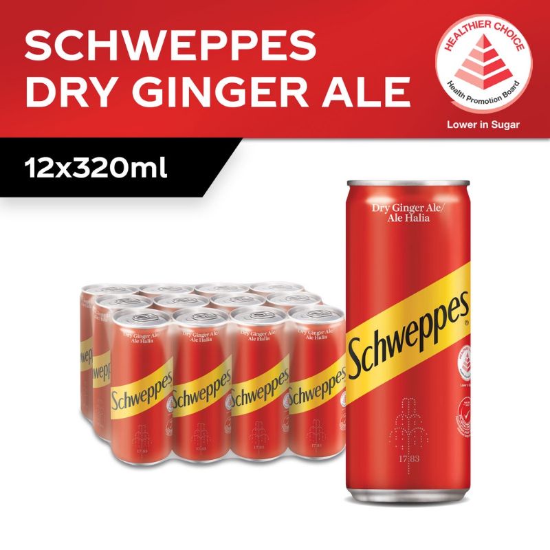 [tkm] Schweppes Sparkling Water Can (320ml X 12) 