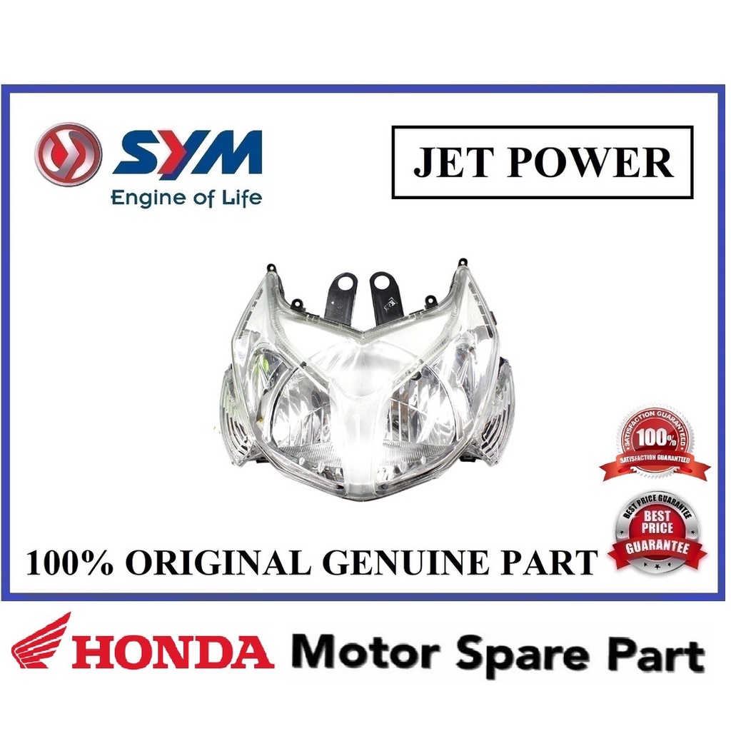 (100 ORIGINAL) SYM JET POWER HEAD LAMP ASSY // 33100KAS0001 HEADLAMP