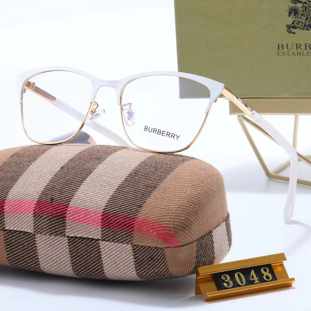 2022 Burberr Brand Design Blue Light proof Transparent Women's Fashion