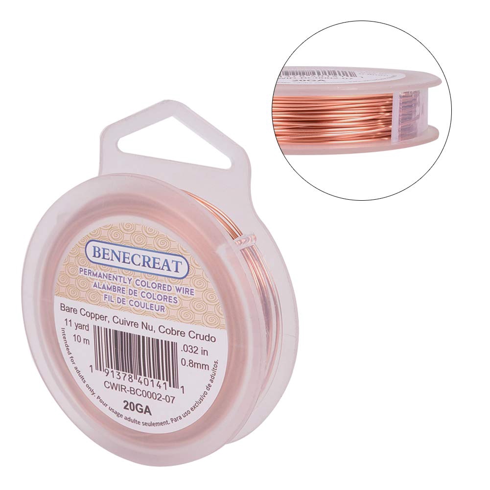 20 Gauge Bare Copper Wire Solid Copper Wire for Jewelry Craft Making  33-Feet/11-Yard 
