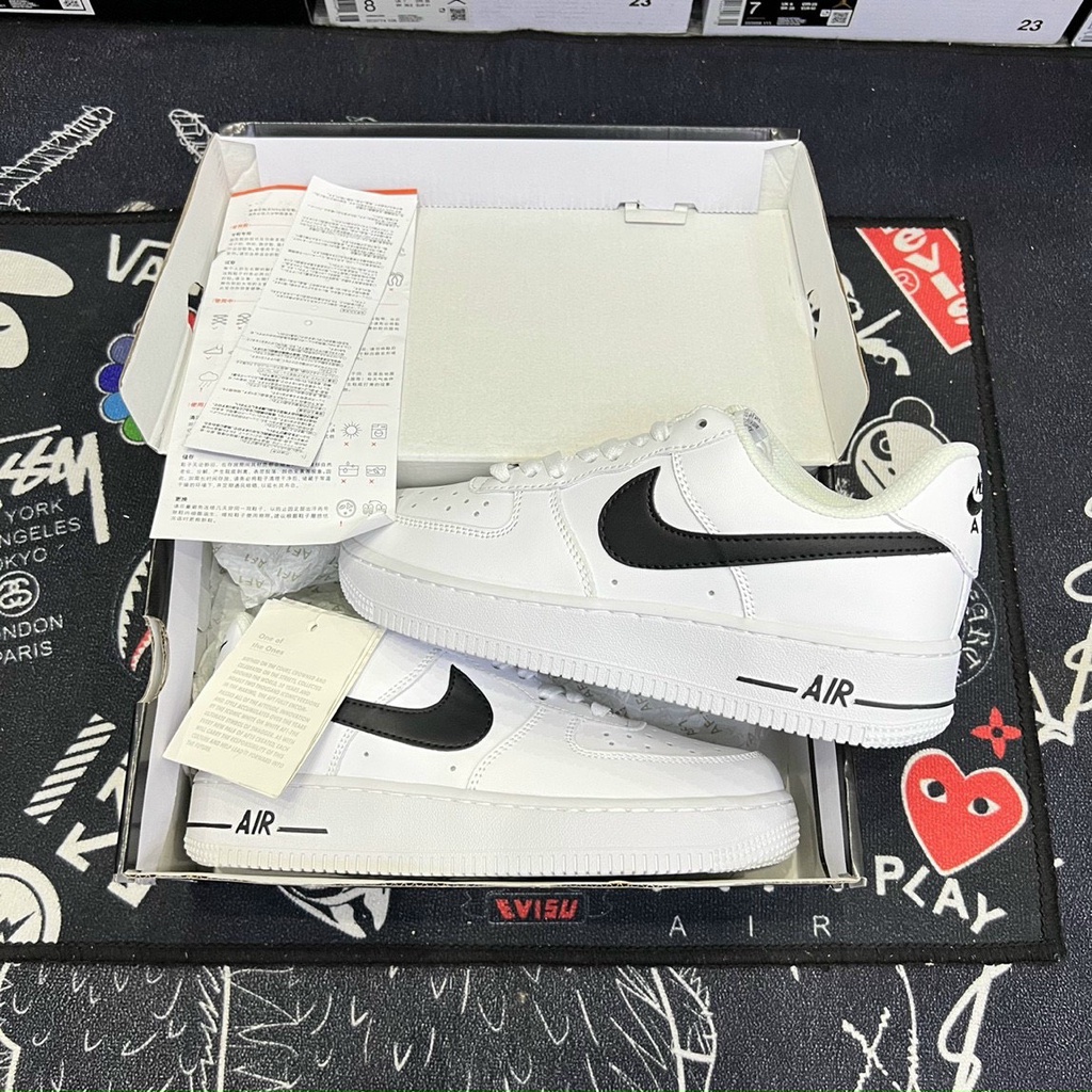 [AF1NEW] Af1 custom Sneaker With Black Streak White Real Picture ...