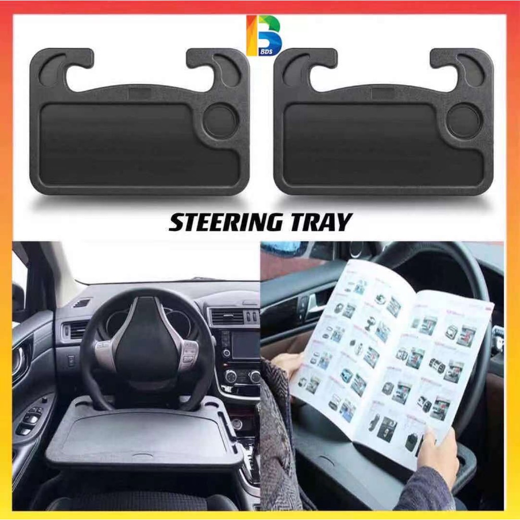 STEERING TRAY Wheel Tray Hand Free Armrest Tray Food Container Drive ...