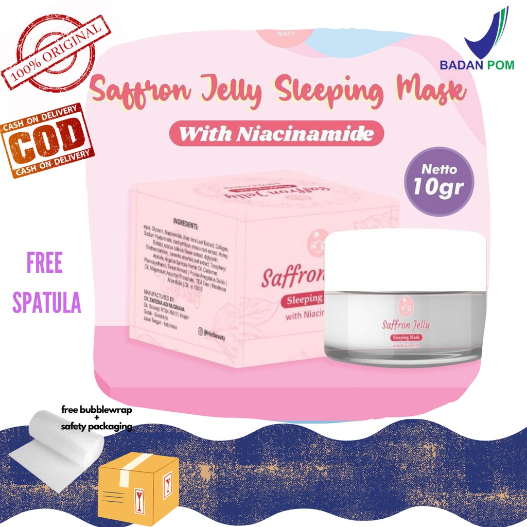(READY) Saffron Jelly Sleeping Mask By HIEL BEAUTY BPOM Shopee Malaysia