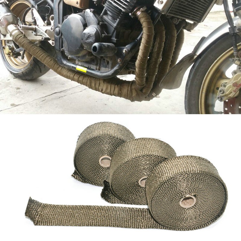 Wrap Nero New Blue Car Exhaust Header Heat Pipe Wrap Tape Turbo 5m X ...